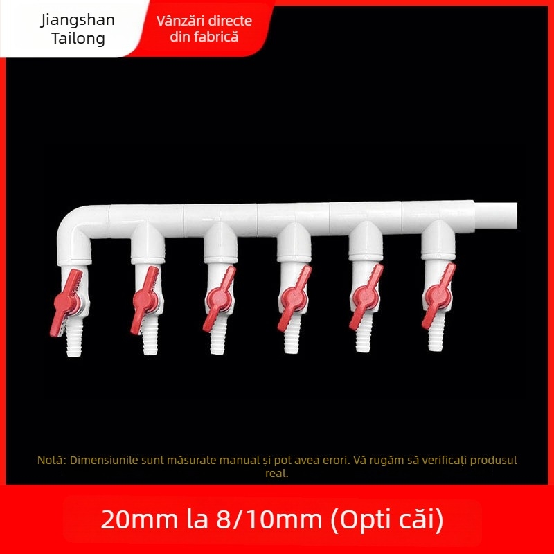 Ventil diverter pentru distribuția oxigenului în acvariu, material rășină, origine Zhejiang, marcă Colorful plastic