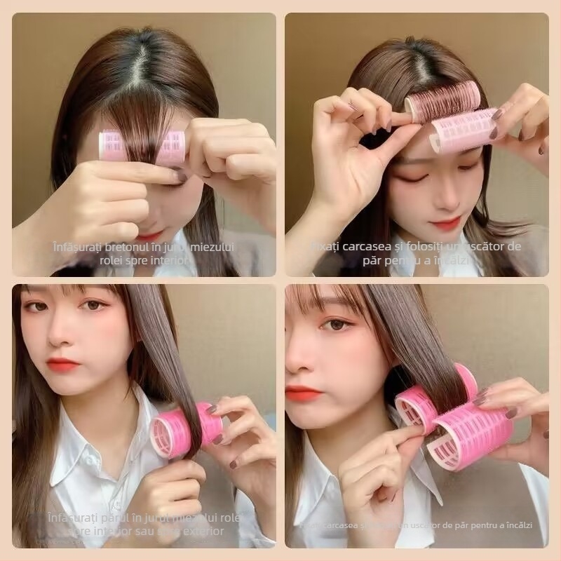 Aparat de curling cu cilindru dublu în formă de 8 pentru bucle mari, suprafață autoadezivă, delicat cu părul