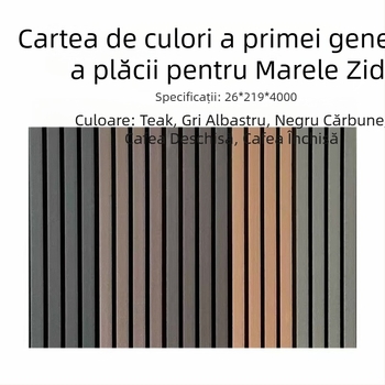 Panouri pentru pereți exteriori din WPC (lemn-plastic) pentru curte, stil model, modern minimalist; izolare fonică excelentă, conductivitate termică excelentă; servicii de montaj disponibile.