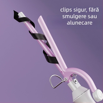 Ondulator de păr cu turmalină ceramică, diametru sub 15 mm, cablu AC, 35 W, 110–240 V, 15 trepte reglaj, Create rhyme