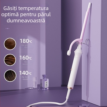 Ondulator de păr cu turmalină ceramică, diametru sub 15 mm, cablu AC, 35 W, 110–240 V, 15 trepte reglaj, Create rhyme