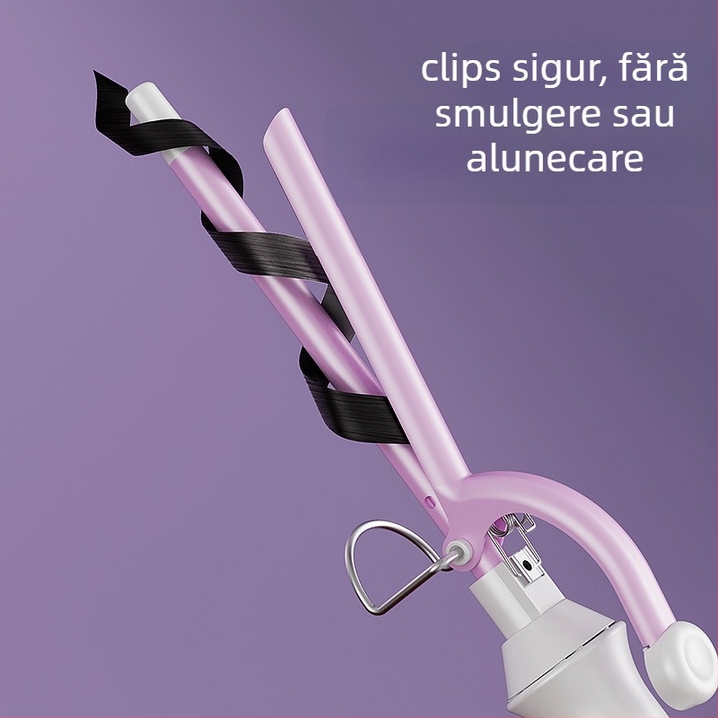 Ondulator de păr cu turmalină ceramică, diametru sub 15 mm, cablu AC, 35 W, 110–240 V, 15 trepte reglaj, Create rhyme