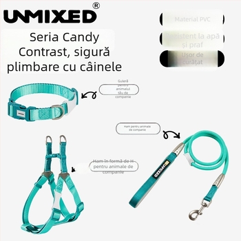 Set ham pentru câini cu lesă — poliester, UNMIXED, 24 buc.