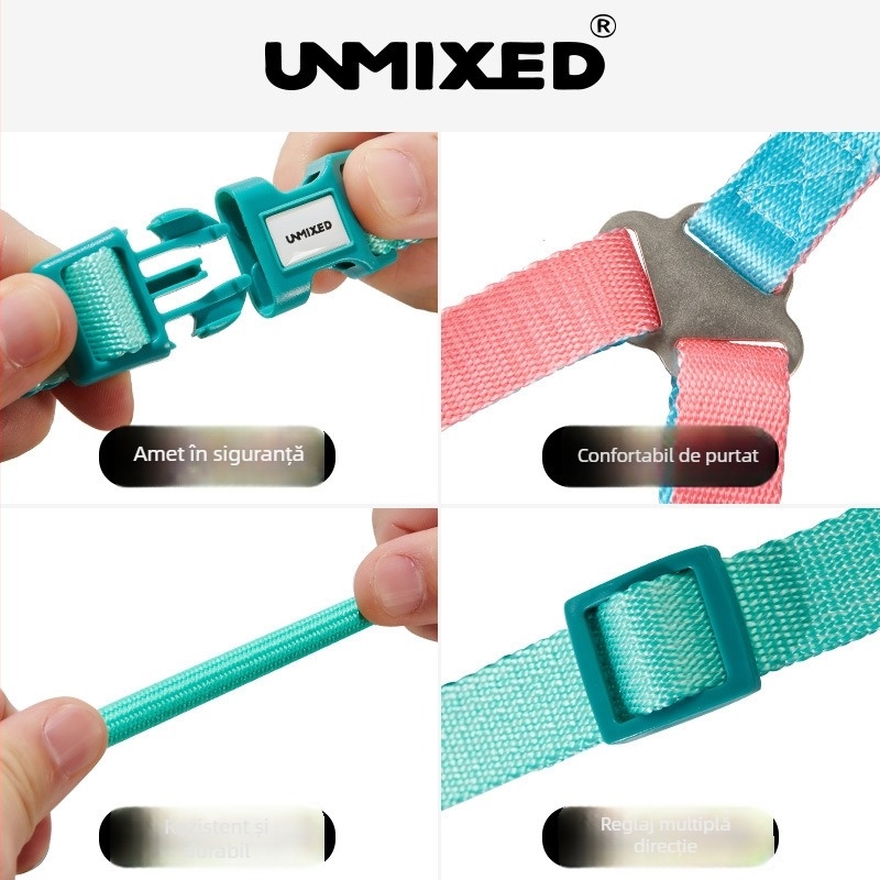 Set ham pentru câini cu lesă — poliester, UNMIXED, 24 buc.