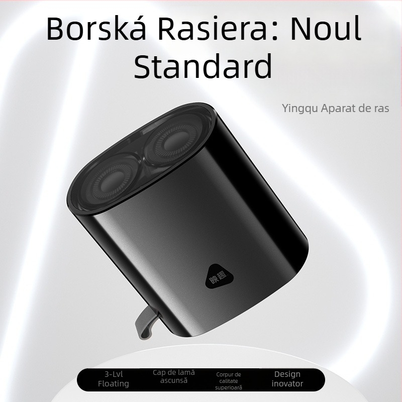 Mini aparat de ras electric și trimmer pentru barbă — spălare pentru corp întreg, motor fără perii, baterie încorporată, autonomie baterie până la 180 de zile, zgomot 36–45 dB