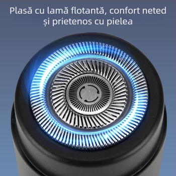 Aparat de ras electric cu cap de ras plutitor, încărcare USB-C rapidă, baterie încorporată, afișaj LED