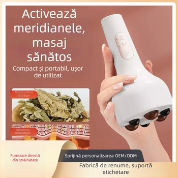 Little rabbit XYT2028 masaj abdominal cu compresie caldă și masaj pulsatoriu, alimentare cu baterii, control prin buton