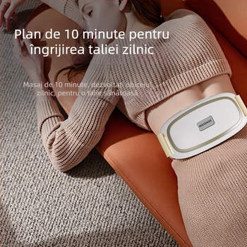 Masaj pentru abdomen, cu alimentare reîncărcabilă, curea de masaj cu 4 capete, masaj prin vibrații și încălzire prin compresie, control mecanic, transmisie variabilă continuă