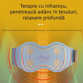 Centură electrică pentru masaj talie cu încălzire și vibrație, până la 4 capete de masaj, alimentare prin baterie, control de tip computer, intensitate reglabilă continuu
