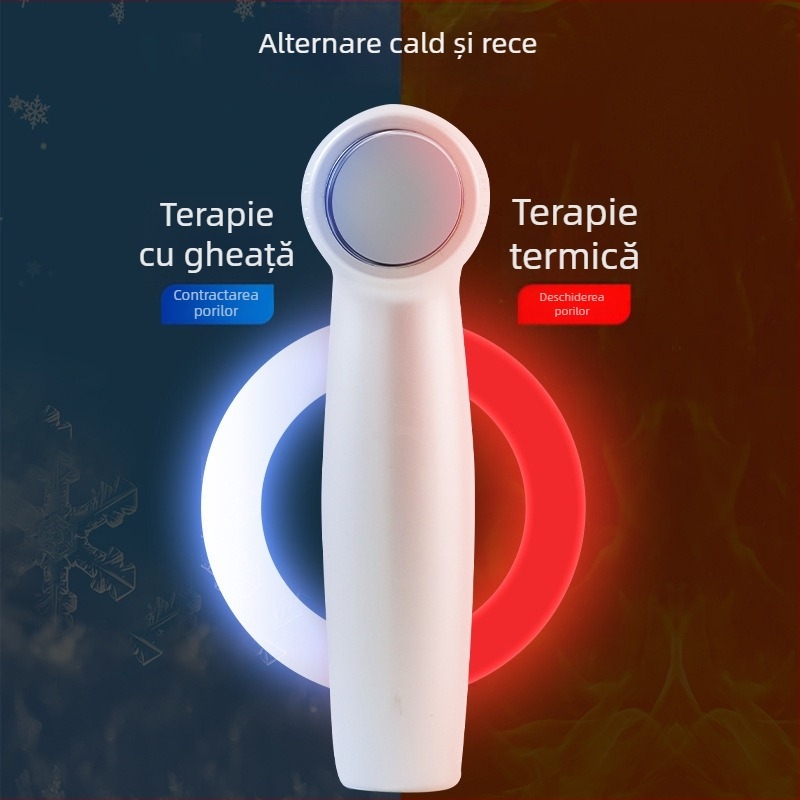 Vacuum electric pentru puncte negre cu vibrație ultrasonică, 3 trepte de aspirare, masaj cu compresie caldă/rece, carcasă ABS