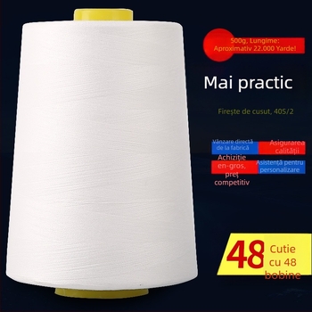 Ață de cusut – Poliester, potrivită pentru genți, perdele, haine și textile pentru casă.