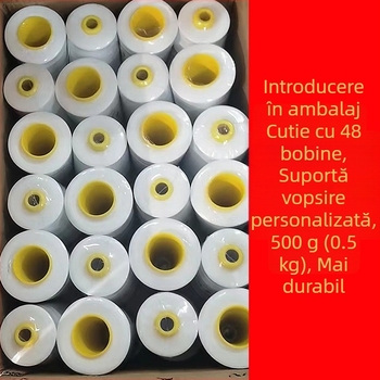 Ață de cusut – Poliester, potrivită pentru genți, perdele, haine și textile pentru casă.