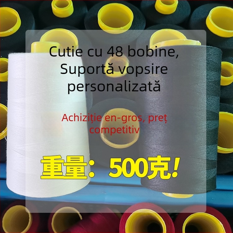 Ață de cusut – Poliester, potrivită pentru genți, perdele, haine și textile pentru casă.