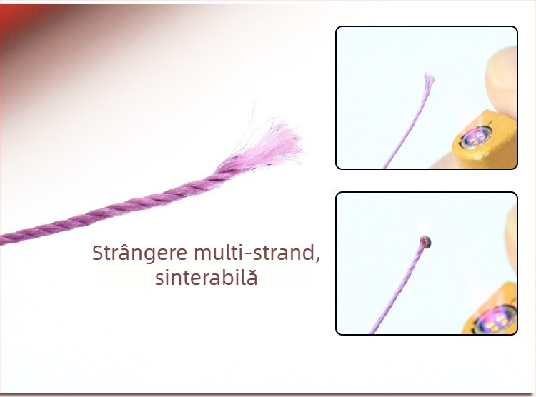 Ață de cusut cerată, multi-strand, rotundă, 0,55 mm, poliester, pentru textile de casă