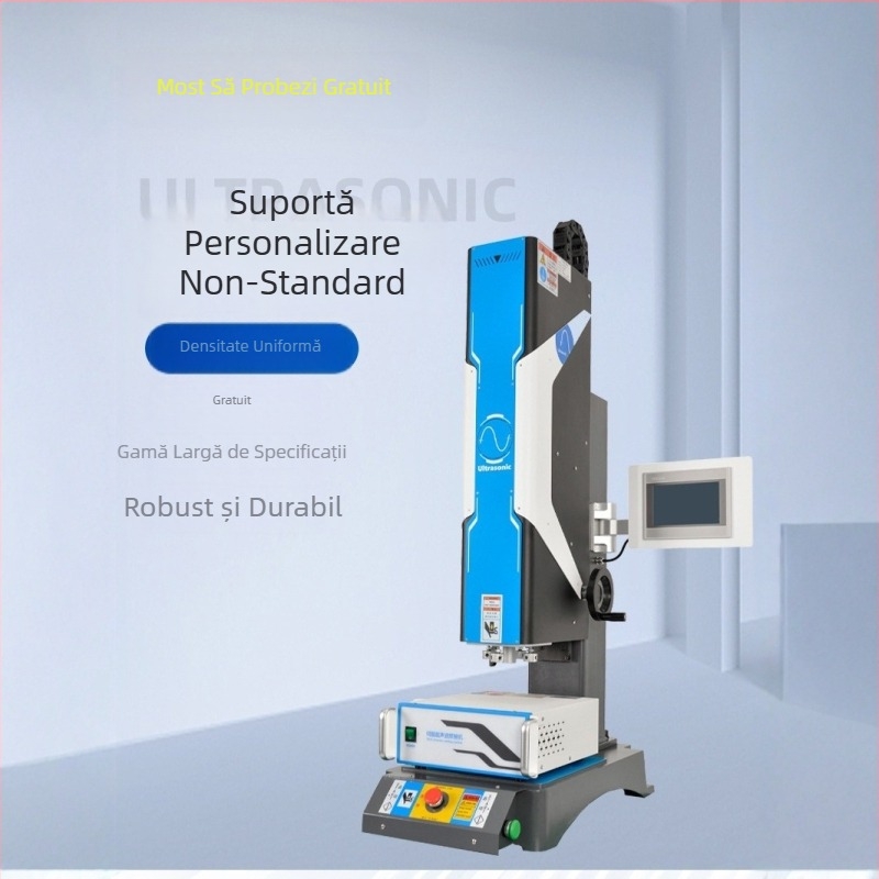 Mașină de sudură cu ultrasunete controlată servo pentru plastic, 15/20 kHz, 220V, acționare electrică, control electric și vibrație cu undă sonoră.
