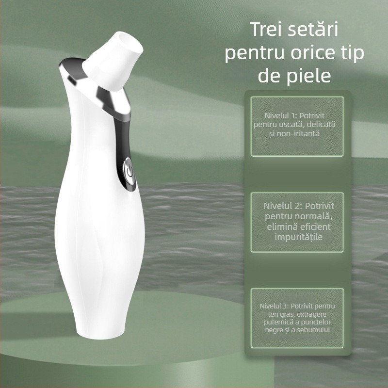 Instrument de curățare facială cu vid pentru eliminarea punctelor negre, model DYM028, Define Beauty, vizibil elimină punctele negre și acneea, 3 niveluri de putere