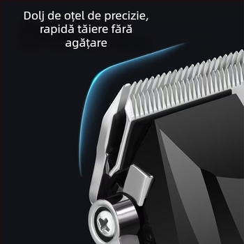 Mașină electrică de tuns păr, baterie reîncărcabilă, motor cu perii, lamă ceramică, autonomie 1-3 ore