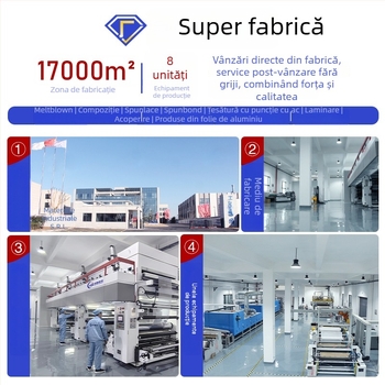 Țesătură nețesută cu ace (needle-punched) PET/vâscoză/PP, gramaj 50–200 g/m², carding, pentru textile medicale și igienice, căptușeli pentru îmbrăcăminte și textile de casă