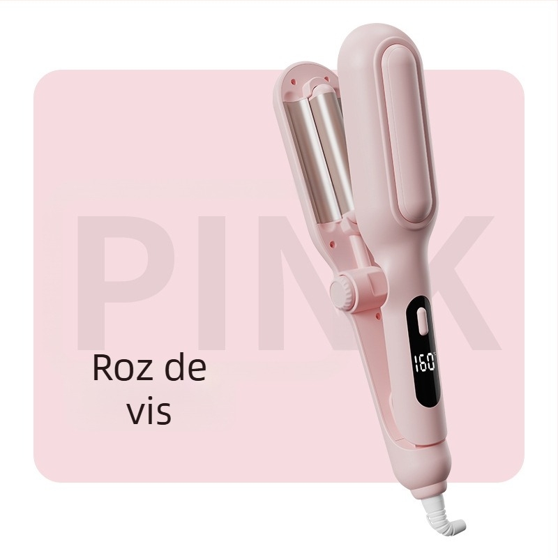 Ondulator cu cilindru în formă de ou, ceramică turmalinată, 3 setări de temperatură, 45W, 220V, potrivit pentru toate tipurile de păr, încălzire rapidă în 10 secunde