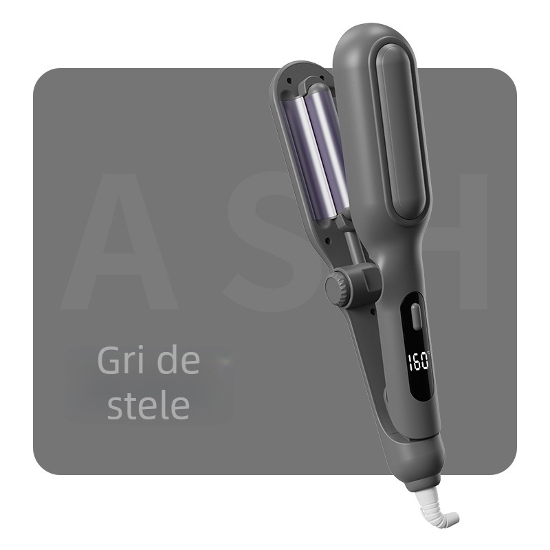 Ondulator cu cilindru în formă de ou, ceramică turmalinată, 3 setări de temperatură, 45W, 220V, potrivit pentru toate tipurile de păr, încălzire rapidă în 10 secunde