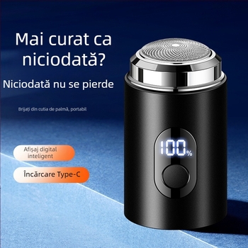Mașină de ras electrică pentru bărbați cu afișaj LCD – cap rotativ, cap detașabil lavabil, baterie încorporată, autonomie 30–45 min, reîncărcabilă, motor cu perii