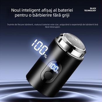 Mașină de ras electrică pentru bărbați cu afișaj LCD – cap rotativ, cap detașabil lavabil, baterie încorporată, autonomie 30–45 min, reîncărcabilă, motor cu perii