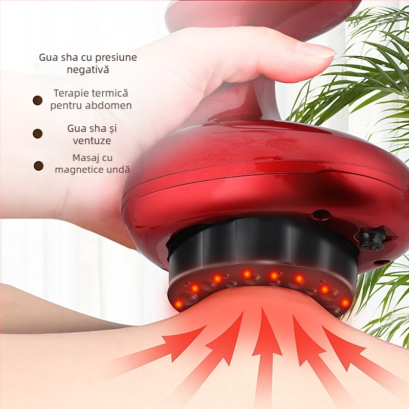 Masaj cu ventuze GS, alimentare USB, control cu buton, 4 trepte, corp din ABS