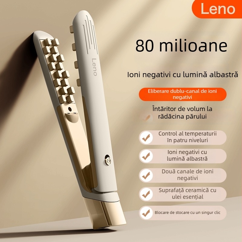 Stilist de păr 3 în 1 pentru uscare, bucle și îndreptare, încălzire ceramică, 15–30W, afișaj temperatură, oprire automată, anti-arzire, ioni negativi