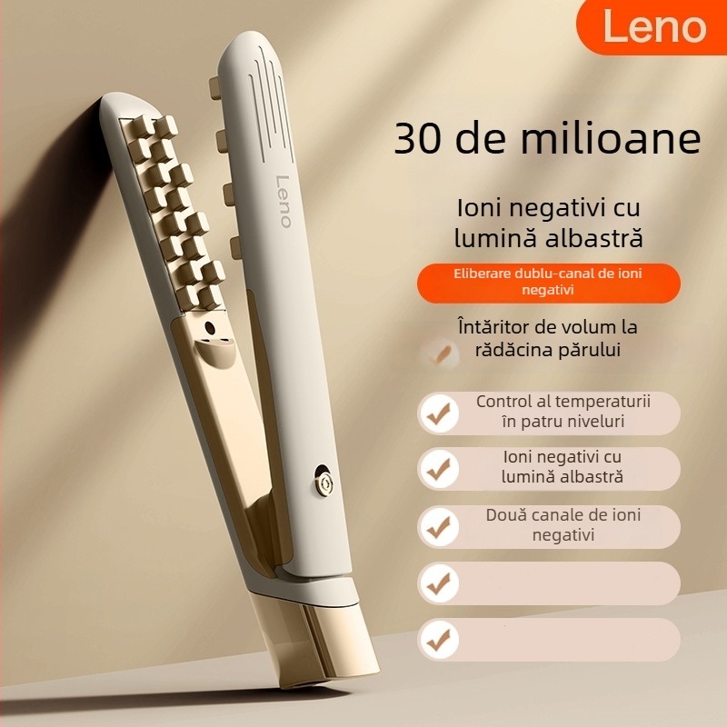 Stilist de păr 3 în 1 pentru uscare, bucle și îndreptare, încălzire ceramică, 15–30W, afișaj temperatură, oprire automată, anti-arzire, ioni negativi