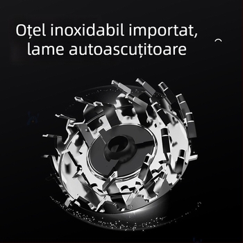 Aparat de ras electric cu capete rotative duble, compact pentru călătorii, cap detașabil lavabil, motor fără perii, încărcare