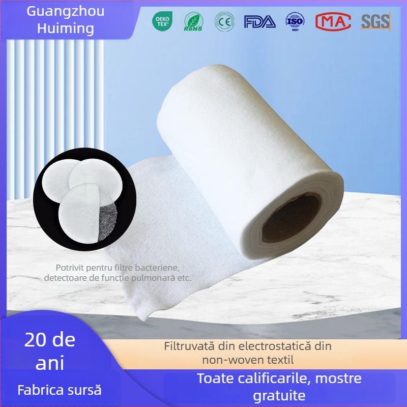 Fibră filtrantă electrostatică KN95 pentru măști de protecție, PP, țesătură nețesută, standard GB