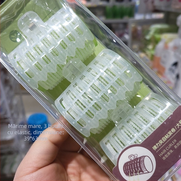 Clip de curling pentru păr cu role — autoadeziv, plastic/rășină, clemă elastică, pentru breton