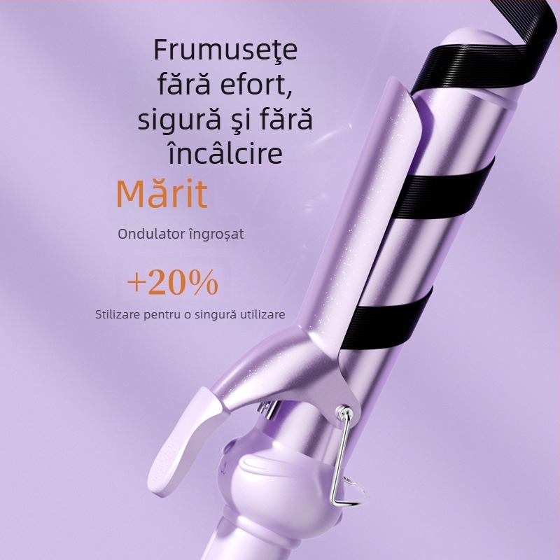 Ondulator de păr pentru valuri mari – răsucire spre interior/exterior, strat ceramic titan-turmalin, 15 trepte de temperatură, 25W, 220V