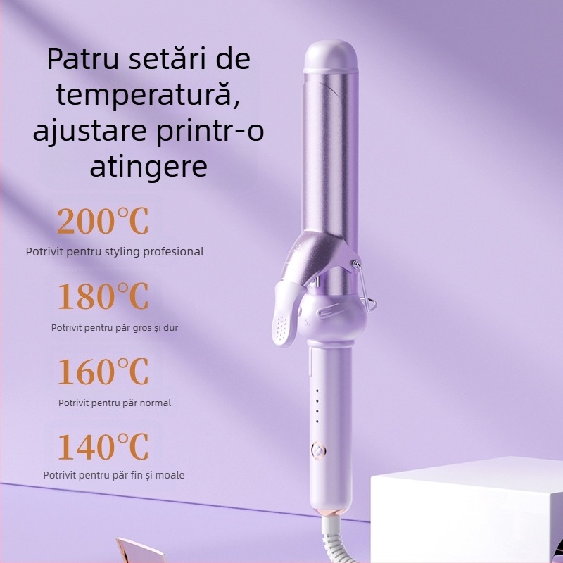 Ondulator de păr pentru valuri mari – răsucire spre interior/exterior, strat ceramic titan-turmalin, 15 trepte de temperatură, 25W, 220V
