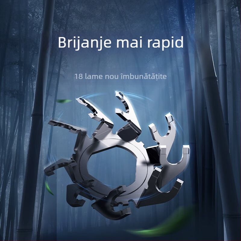 Aparat de ras electric S101 Xiao Mijia, cap rotativ cu 3 lame, baterie încorporată reîncărcabilă 300-500 mAh, autonomie până la 60 de minute, se poate spăla integral.
