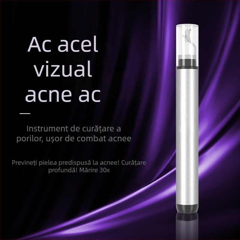 Dispozitiv electric de curățare a porilor cu ac vizual – HWQ038, curățare pori, certificări CE RoHS FCC, lansat în 2023, carcasă: electroplacare cu sablare