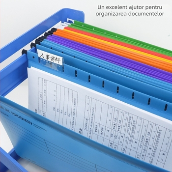 Raft pentru fișiere suspendat, reglabil, din plastic, un nivel