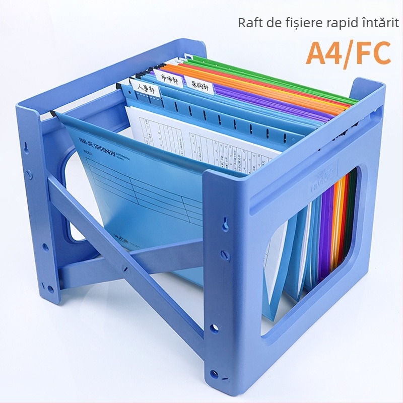 Raft pentru fișiere suspendat, reglabil, din plastic, un nivel