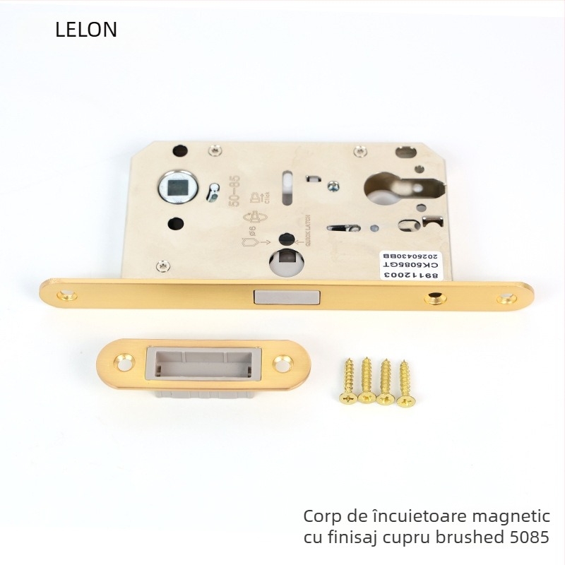 Corp de închidere pentru uși interioare din lemn, încuietoare magnetică silențioasă, oțel inoxidabil, modele RML-39/RML-41, stil modern