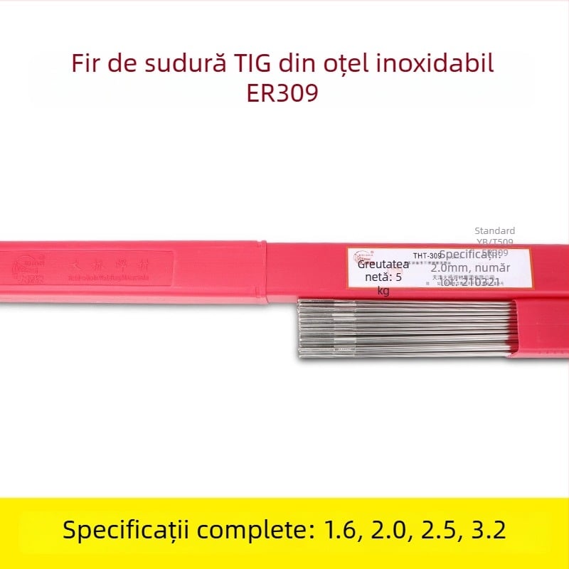 Bridge sârmă de sudură cu arc argon din oțel inoxidabil, clase 304/308/309/316L, sârmă dreaptă, diametru 2,5 mm