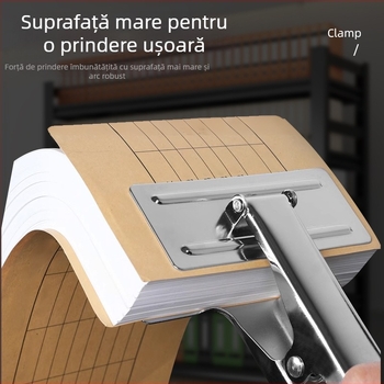 Clipuri mari pentru documente, Zhiyou, oțel, suport pentru conturi manual