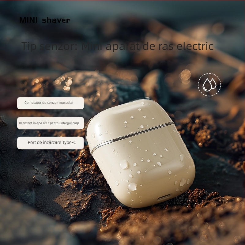 Mașină de ras electric cu cap rotativ dual, lavabilă pentru tot corpul, baterie încorporată 300–500 mAh, autonomie 60 min, încărcare 1,5 h
