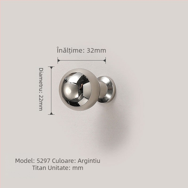 Mâneri de mobilier pentru ușile de dulap | Stil modern minimalist, aliaj de zinc, turnare prin presiune, modele 1215/5297/5521