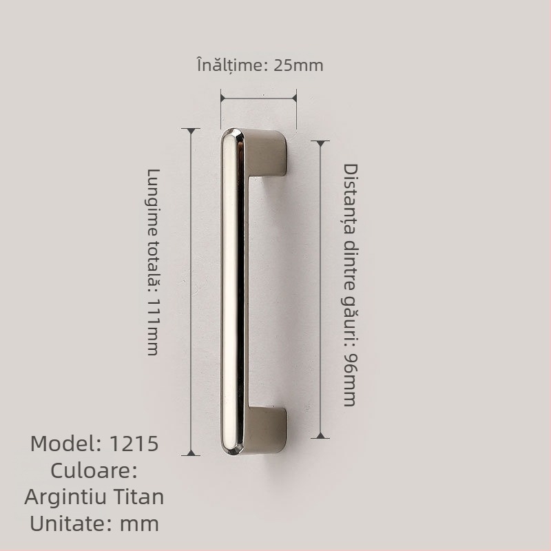 Mâneri de mobilier pentru ușile de dulap | Stil modern minimalist, aliaj de zinc, turnare prin presiune, modele 1215/5297/5521