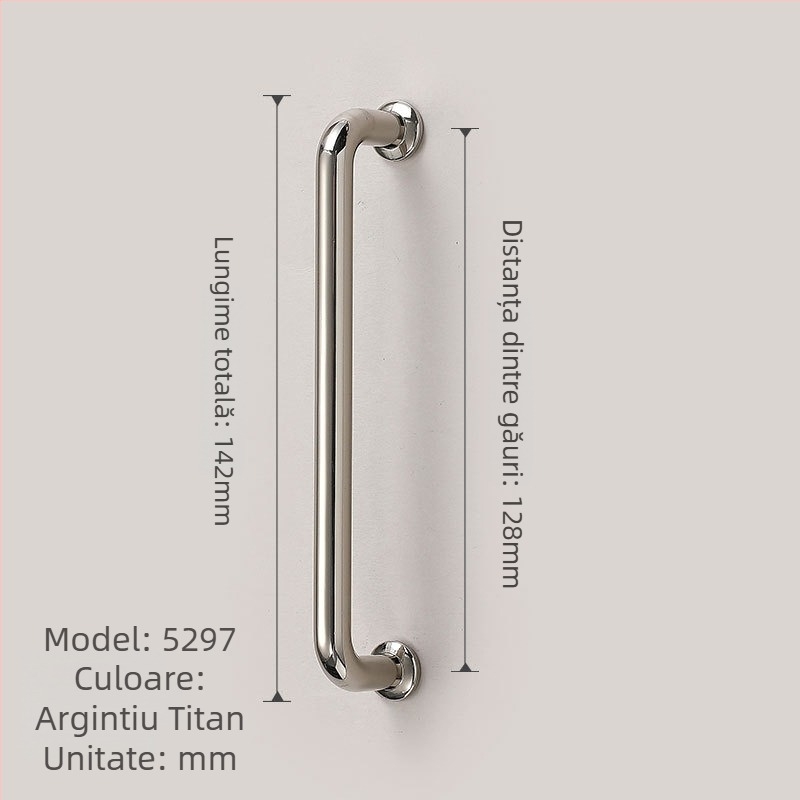 Mâneri de mobilier pentru ușile de dulap | Stil modern minimalist, aliaj de zinc, turnare prin presiune, modele 1215/5297/5521