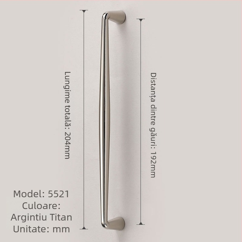 Mâneri de mobilier pentru ușile de dulap | Stil modern minimalist, aliaj de zinc, turnare prin presiune, modele 1215/5297/5521