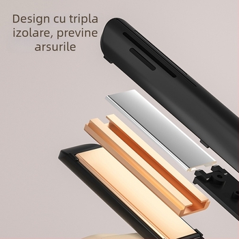Instrument de coafură cu utilizare dublă pentru curling și îndreptare, plăci din turmalin ceramic, diametru 16–20 mm, 110–220V, 35W, 4 setări de temperatură