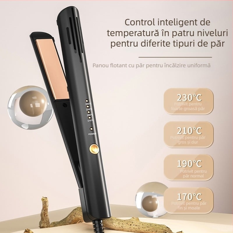 Instrument de coafură cu utilizare dublă pentru curling și îndreptare, plăci din turmalin ceramic, diametru 16–20 mm, 110–220V, 35W, 4 setări de temperatură