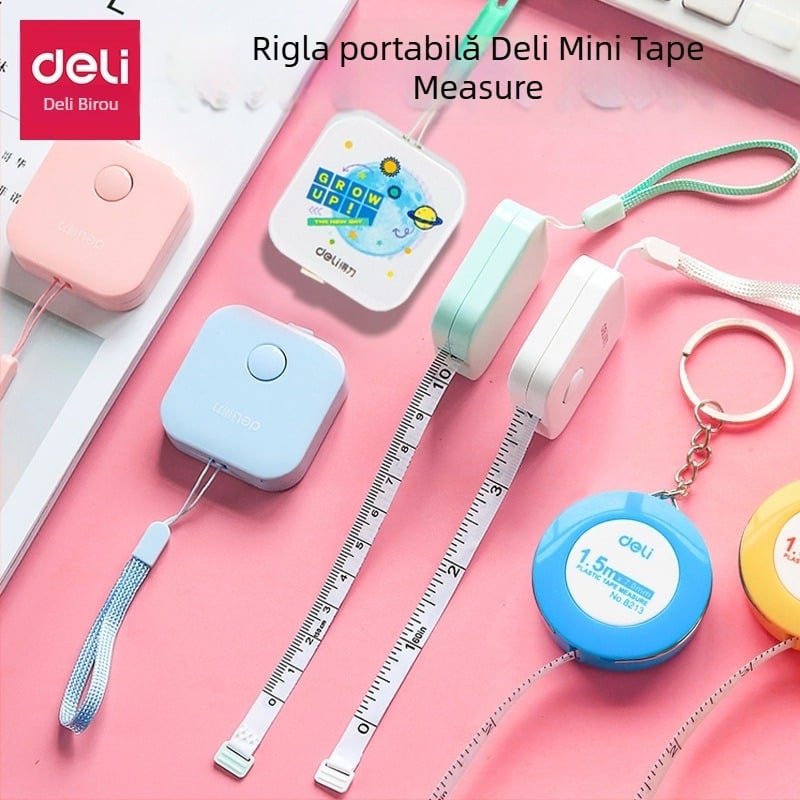 Deli bandă de măsurat din pânză, 0-150 cm, cu lanard pentru purtare, bandă moale