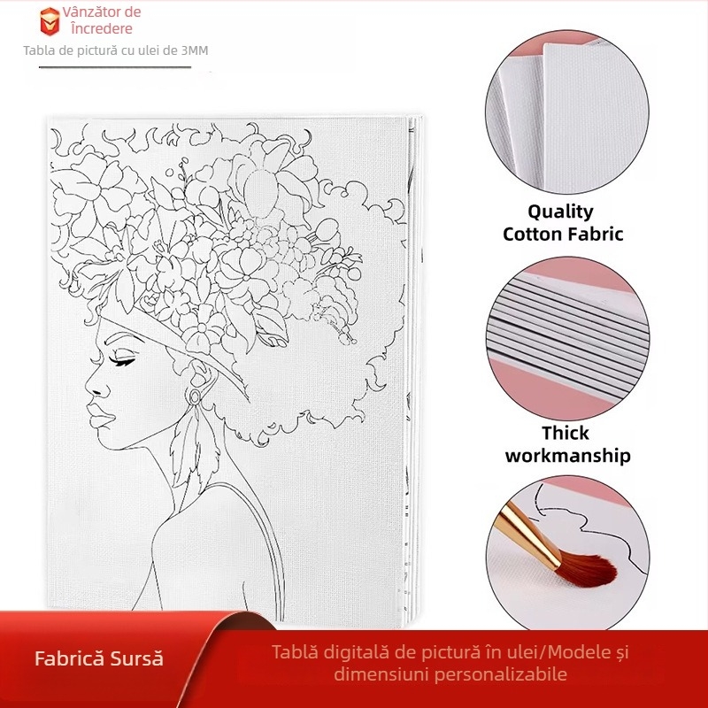 Xuanma Tablă Digitală pentru Pictură – Placă din Bumbac cu Ramă din Pânză, Seria Digital Oil Painting